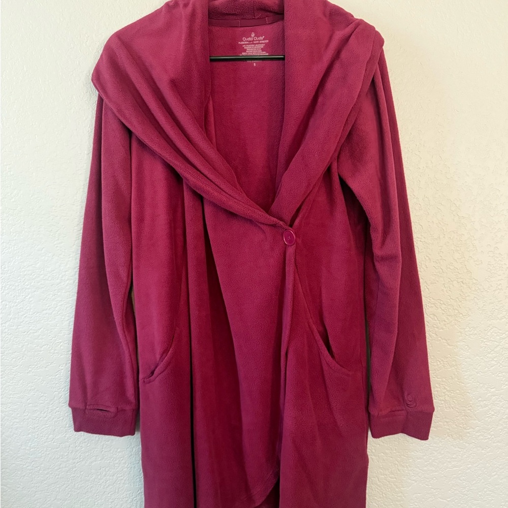 Cuddl Duds Maroon Fleece Jacket